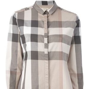 NEW BURBERRY shirt Lady's three-quarter sleeve NWT